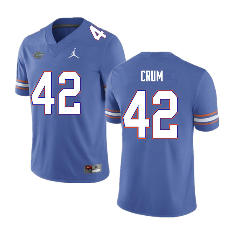 Men #42 Quaylin Crum Florida Gators College Football Jerseys Sale-Blue